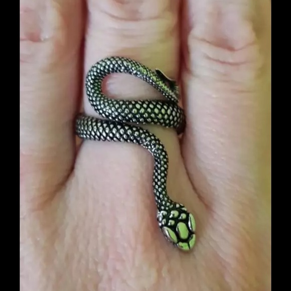 “Infatuated” Snake Edgy/Gothic Unique Wrap Ring - Picture 12 of 16